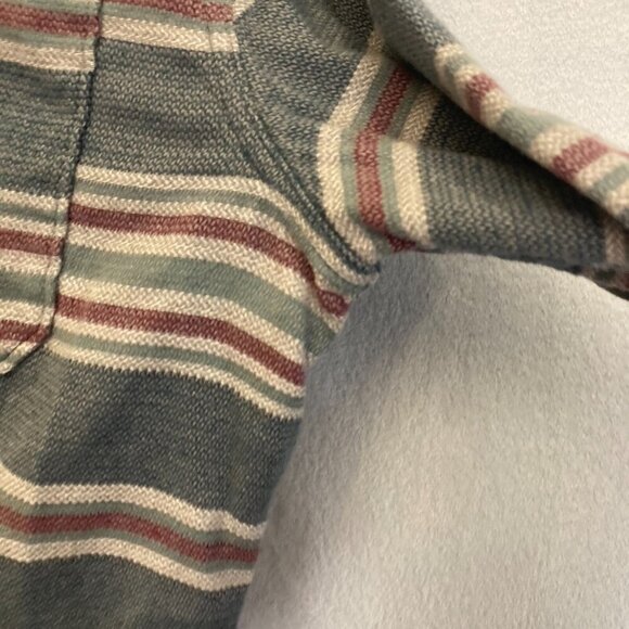 Ascend Mens Flannel Long Sleeve Button Up Shirt Medium M Pocket Textured Stripes - Picture 10 of 11